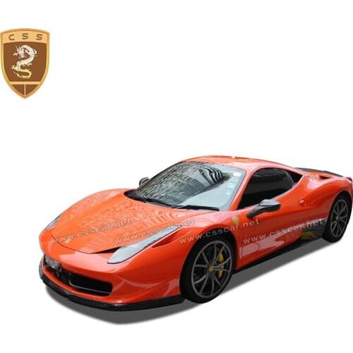For Ferrari 458 2010-2015 Carbon Fiber V style Front Lip Splitter Side Air Vent Rear Wing Spoiler Body Kit