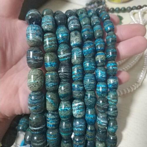 High Quality Natural Turquoises Stone 10x14/12x16/13x18/15x20mm Oval Column Necklace Bracelet Jewelry Gem Loose Beads 38cm wk220