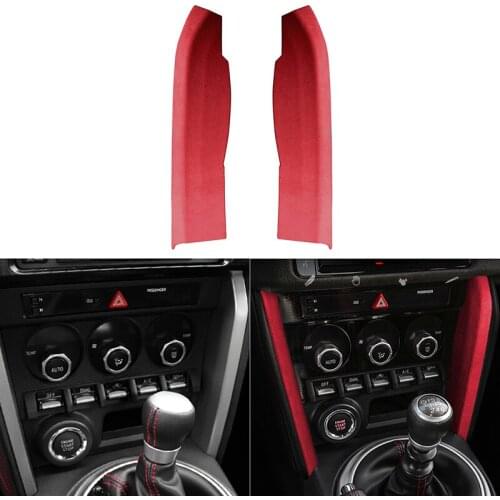 Suede Wrap Car Centrol Control Decoration Strips Stickers ABS Trim Cover for Subaru BRZ for Toyota 86 2013-2020 Auto Accessories