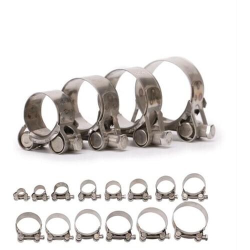Motorcycle 304 Stainless Steel Motorcycle Exhaust Pipe Clamp Fit Motorcycle Exhaust Muffler Silencer 304 Clamp 29-67 mm