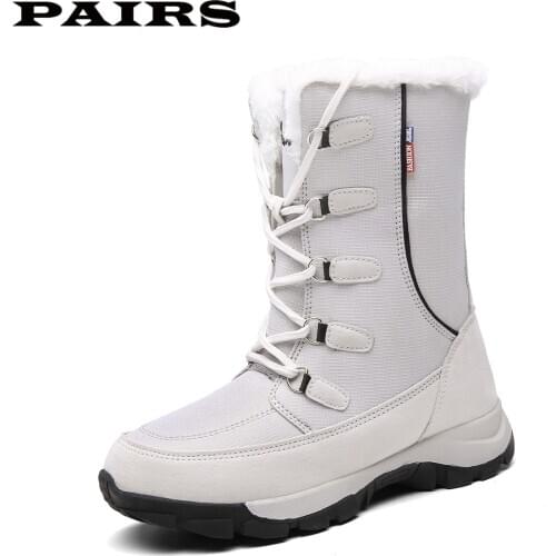 Women Boots Waterproof Winter Shoes Women Snow Boots Platform Keep Warm Ankle Winter Boots With Thick Fur Heels Botas Mujer 2019