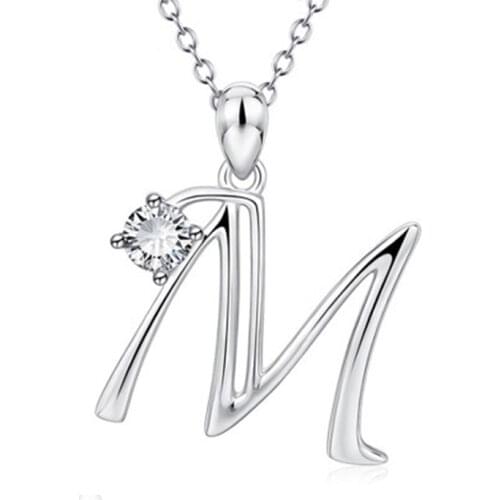 2021 Crystal Necklace Delicate Initial 26 Letters Pendant Necklaces For Friend English Name Jewelry Collares Gift Accessories