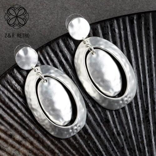 2020 Vintage Simple Earrings for Women Stud Vintage Hoop Earrings Concavity Female Kolczyki Oorbellen Pendientes Brincos Party