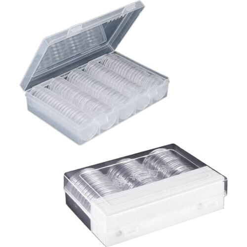260 Pcs Coin Capsules Holder and Protect Gasket Coin Case for Coin Collection Supplies, 200 Pcs 30Mm & 60 Pcs 46Mm