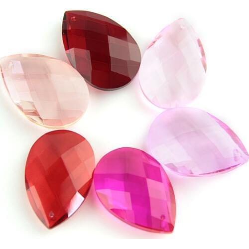 50mm Mixed Colors Tear Drop Glass Crystal Prism DIY Pendant Chandelier Jewelry Suncatcher Space Faceted