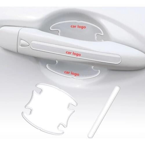 4pcs Car Door Bowl Protection Film Universal Anti-Scratch Car Sticker Door Handle Protector Auto Handle Bowl Strip Accessories