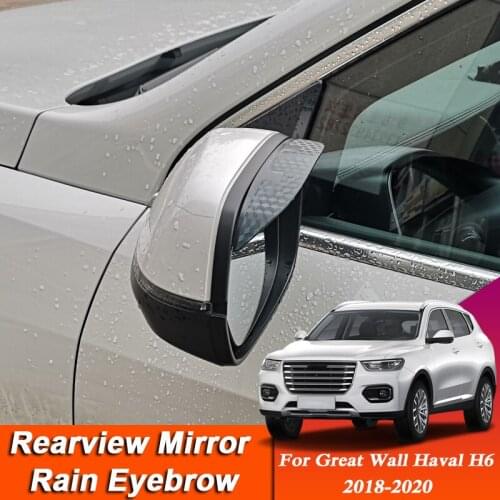 Car-styling For Great Wall Haval H6 2018-2020Carbon Fiber Rearview Mirror Eyebrow Rain Shield Anti-rain Cover External Accessory