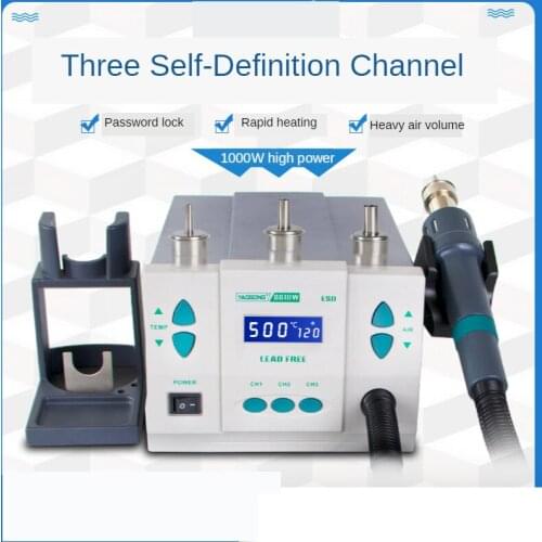 Lead-free Intelligent Hot Air Gun Desoldering Station With High Power 1000W And Large Air Volume 861DW