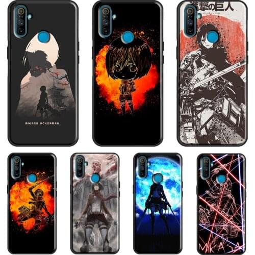 Mikasa Ackerman Attack on Titan Anime For OnePlus 9 Pro 7 8 Pro 8T Nord 9R Case For Realme 8 Pro C3 C21 GT Neo 6 7 Q3 Pro Cover