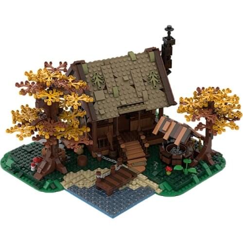 DIY Forest Tree Holiday Lake House Villa Family Apartment Building Block Model Kids Ideas Brick MOC Toys Brain Game Best Gifts