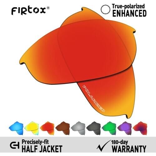 Firtox Anti-Seawater Polarized Lenses Replacement for-Oakley Half Jacket Sunglasses (Lens Only) - Multiple Colors