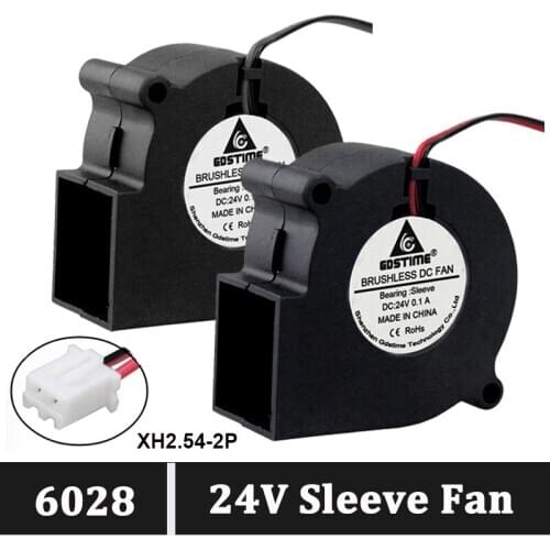 Gdstime DC 24V 2pin 60mm 6cm 60x28mm 6028 Centrifugal Blower Fan DC Turbo Cooler Fans Heatsink Radiator