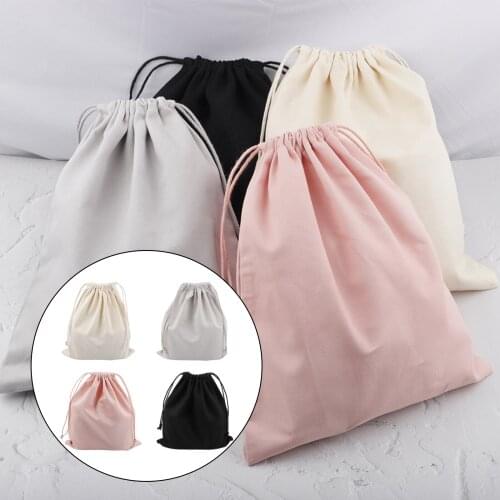 Canvas Bag, Drawstring Pouches Breathable Washable Muslin Bag for Travel Wedding Home Party Supplies