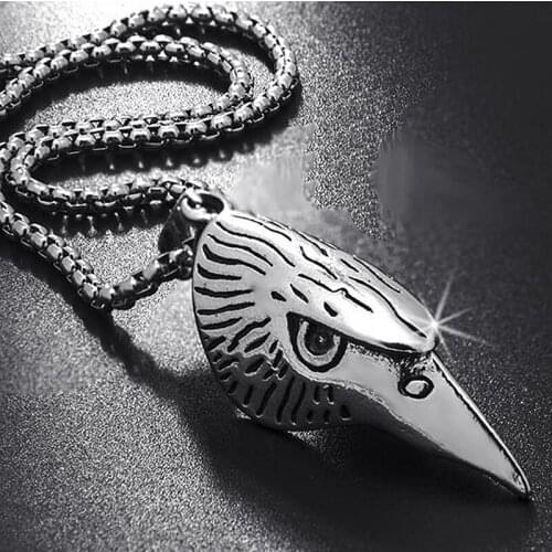 Pendant For Men Boy Power Jewelry Gift With 3.0MM Stainless Steel Chain Punk Eagle Head Necklace