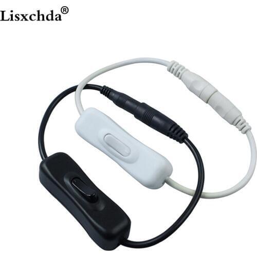 Best Promotion 10pcs 2.1x5.5mm For DC In Line Power Cable Connector Jack Wire With ON OFF Switch For LED Strip Light 12V 2A