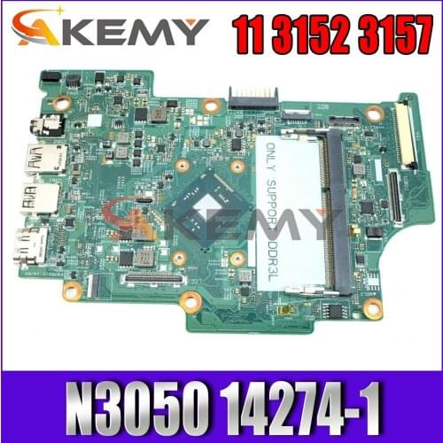 Akemy FOR Dell Inspiron 11 3152 3157 Laptop Motherboard CN-08R7VD 8R7VD N3050 14274-1 475W5 Mainboard NOTEBOOK PC 100%tested
