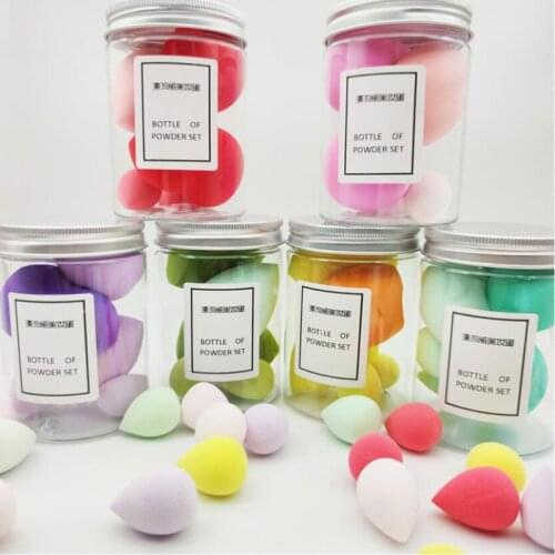 Cute 5pcs Color Cosmetic Puff Powder Puff Womens Makeup Foundation Beauty to Make Up Tools Accessories Juice Cup Random Color