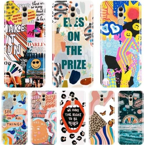 Soft Case For Huawei Mate 9 10 20 Pro Case Ultra thin Aesthetic Art Silicone Phone Cases For Huawei Mate 7 8 9 10 20 Lite Cover