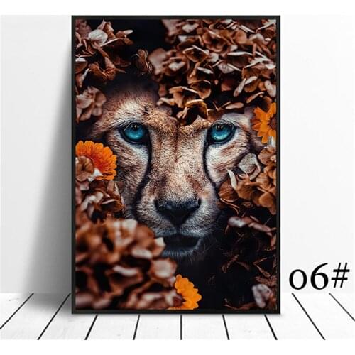 Animal Flower Lion Tiger Elephant Elk Orangutan DIY Cross Stitch 11CT Embroidery Kits Craft Needlework Set Cotton Room