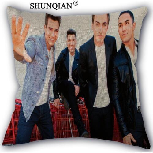 Big Time Rush Pillowcase Cotton Linen Square Zippered Pillow Cover Unique Design Customize Your Picture 45x45cm one side