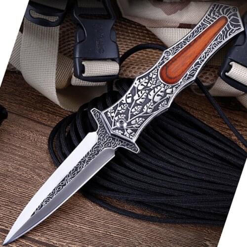 Brand Damascus North American 60HRC Pocket Tactical Knives Folding Blade Knife Survival Rescue Hunting Combat Outdoor Knives