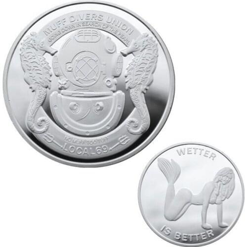 Commemorative Coin Sexy Woman Luck Collection Arts Gifts Bitcoin Alloy Souvenir Drop Shipping