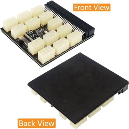 Power Board 12V 13X ATX 6 8Pin Power Adapter Power Supply Transfer Card Extender Adapter Converter for 1200W Miner Mining
