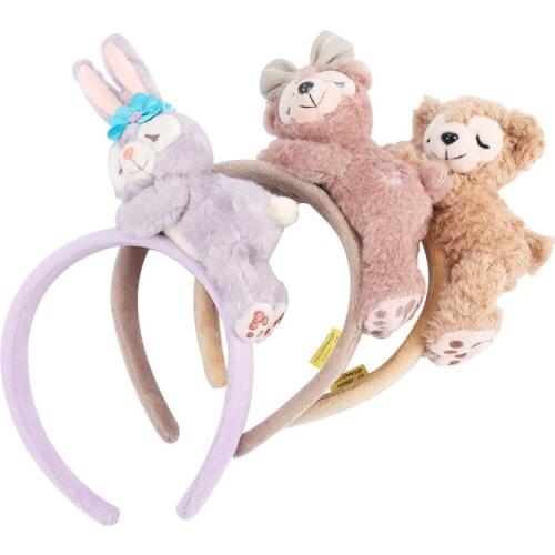 Disney Plush Toys Cartoon Makeup Toy Girls Headwear Cute Duffy Bear Shirley May Stella Headband Children Cosplay Accessories