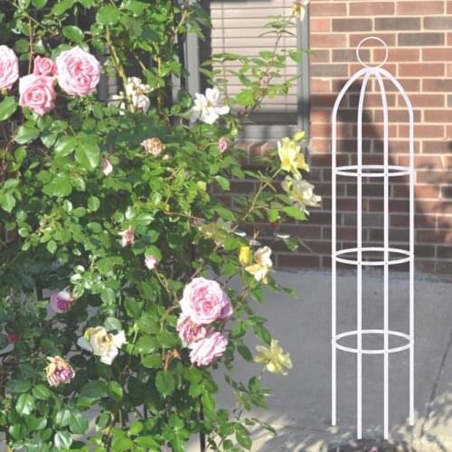 142/149cm Convenient Wrought Iron Floor Flower Holder Detachable Simple Flower Pot Stand Climbing Plant Garden Flower Holder