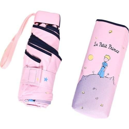 Portable Anti-UV Women 5 Folding Umbrellas Female Sunny Parasol Lovely Paraguas Mini Pocket Umbrella paraguas mujer XYXL-1