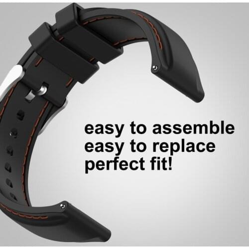 22mm Breathable Soft Silicone Watch Strap Band Wristband Replacement comfortable to wear Watch Belt for TicWatch Pro3