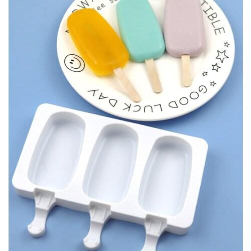 DIY Baking Mini Ice Cream Molds Silicone Popsicle Molds Cake Mold for DIY Ice Pops Oval Frozen Mould Tool Popsicle Mold