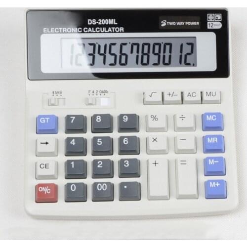 Student Calculator 12 Digit Solar Battery Power School Student Office Desktop Electronic Calculator