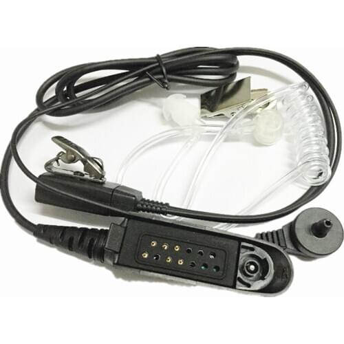 Covert Acoustic Earpiece Earphone Tube W/PTT Earmoulds For Motorola HT750 HT1250 HT1250LS HT1550 HT1550XLS Two Way Radio