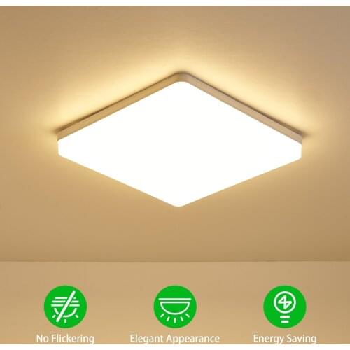 Morden LEDs Ceiling Light Flush Mounting 18W 24W 36W 48W Square Ceiling Lamp for Kitchen Bedroom Hallway Warm / White Light