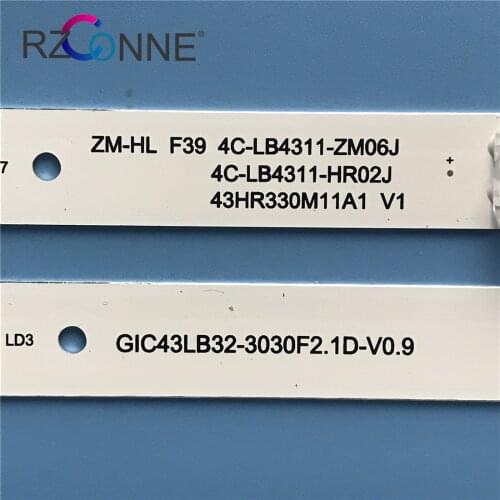 LED backlight strip 11 lamp for Thomson 43" TV GIC43LB32_3030F2.1D_V0.9 4C-LB4311-ZM06J ZM08J HR01J 43UD6426 TCL 43A260 43V2