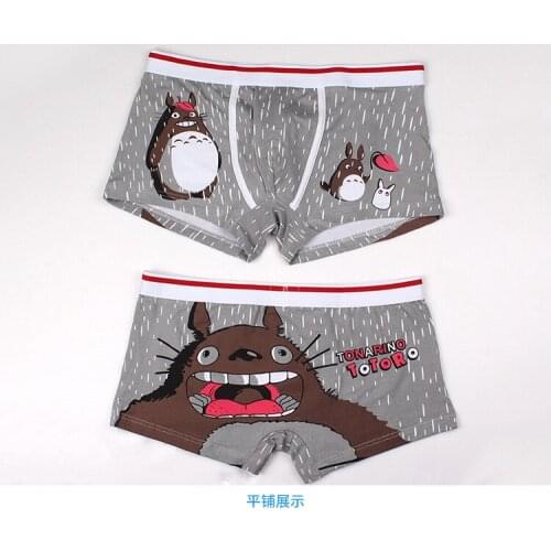 Anime Tonari No Totoro Underpants Boxer Shorts Man Cotton Male Panties Breathable Funny Cosplay Mens Underwear anime cosplay2021