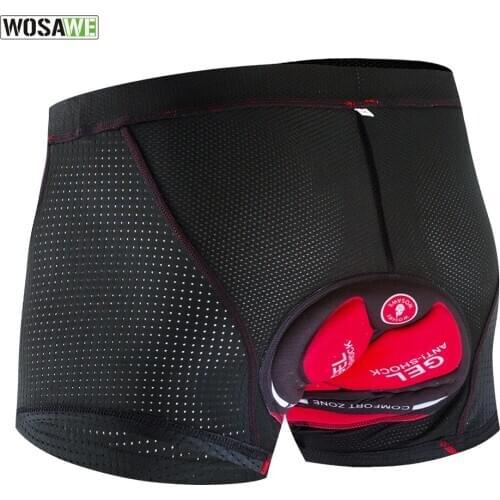 Shockproof Cycling Shorts Gel Padded Bike Underwear Men Bicycle Short 5D GEL Pad Quick Dry Mountain Bike Cycle Shorts