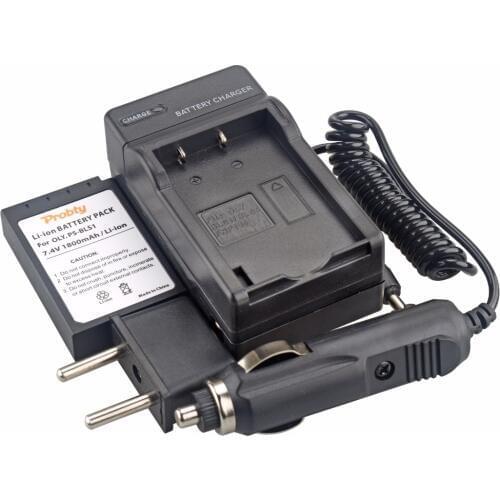 PROBTY 1Pcs PS-BLS1 PS BLS1 Battery + DC Charger kit for Olympus PEN E-PL1 E-PM1 EP3 EPL3 Evolt E-420 E-620 E-450 E-400 E-410