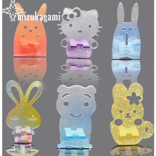 1pcs UV Resin Jewelry Liquid Silicone Mold Mirror Support Mobile Phone Crystal Epoxy Silicone Resin Mold For Jewelry Making