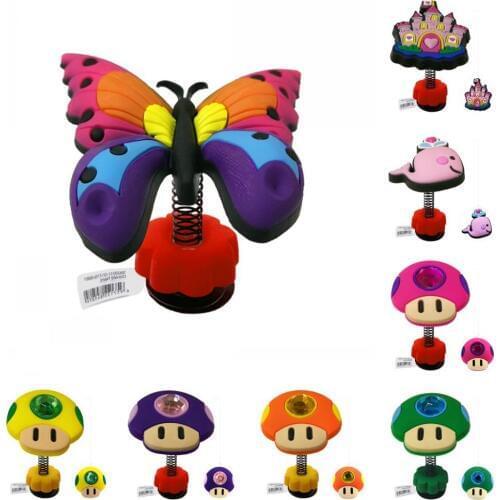 1pc Crystals High Quality Standing Spring Shoe Charms Shoe Accessories Decorations For Kids Children Croc Silicone Bracelets