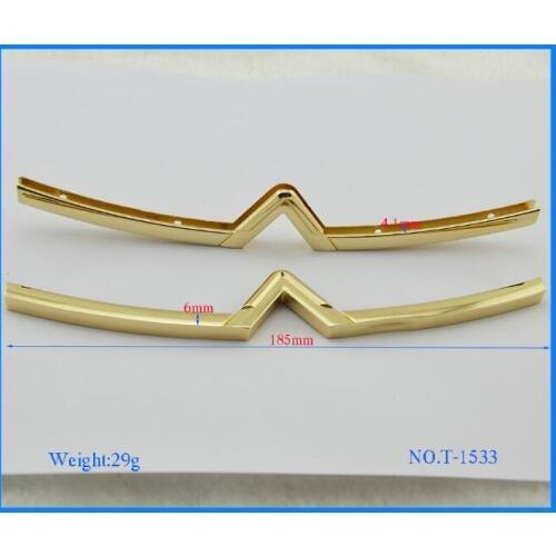 10 PCS / lot) handbags and bags hardware accessories zinc alloy evening bag wallet sealing edging metal decorative hand buckle