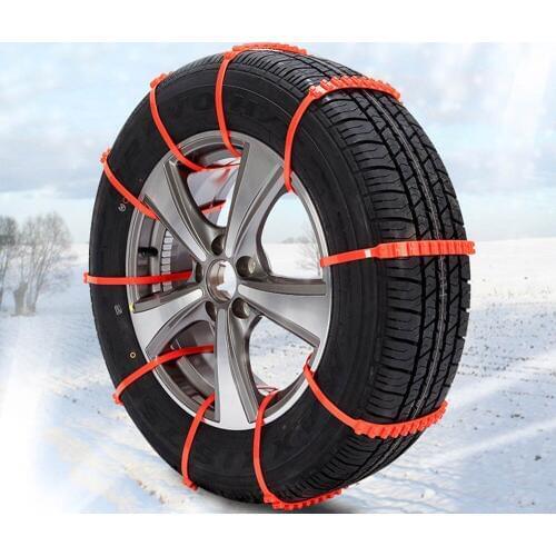 10pcs Anti-Skid Tire Chains Emergency Traction Car Winter Snow Rain Tyre Wheel Cable Ties Universal Car Tire Chains Anti-Slip