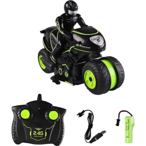 2.4G RC Tumbling Stunt Car Motorcycle High Speed Side-Row Drift Remote Control Motorbike Model Toys Motor Boys Kids Toys Gift