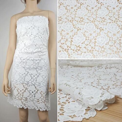 2yards African Lace Fabrics For Nigerian Women Wedding Dress Material 2019 High Quality Milk Silk Embroidery Guipure Lace Fabric