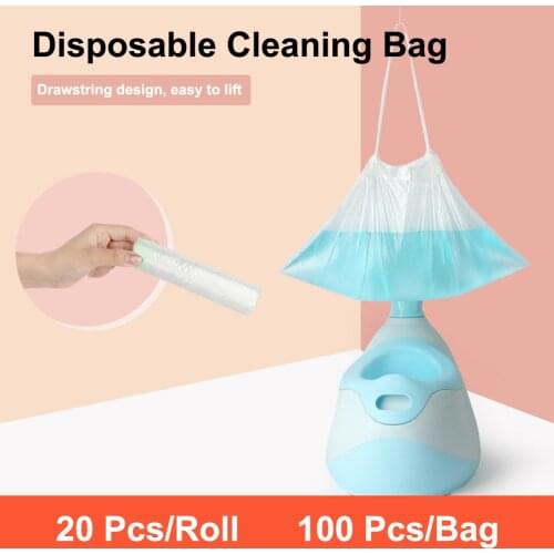 20/100PCS Portable Disposable Baby Potty Toilet Cleaning Bag Compostable Bags For Travel Outdoors Colorless Odorless And Opaque