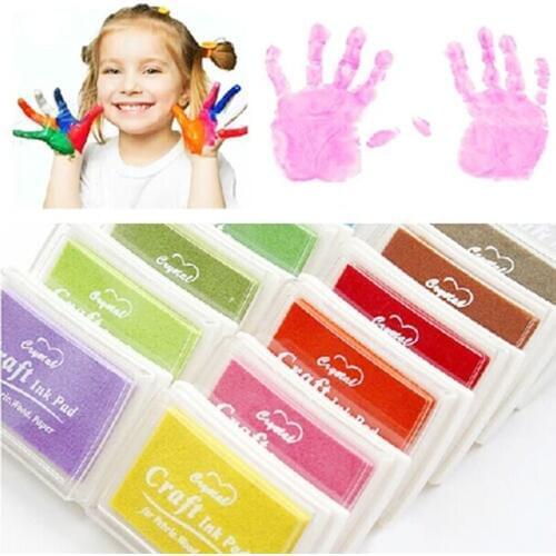 5pcs/lot Craft Ink Pad DIY for Stamps Fabric Wood Paper Scrapbooking Kids Child Wedding Fingerprint Inkpad 15 Colors for Choose