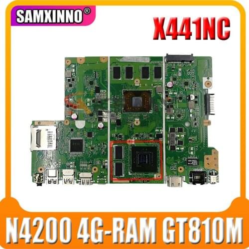 Akemy X441NC motherboard For Asus X441NC X441N F441N A441N original mainboard N4200 4G-RAM GT810M