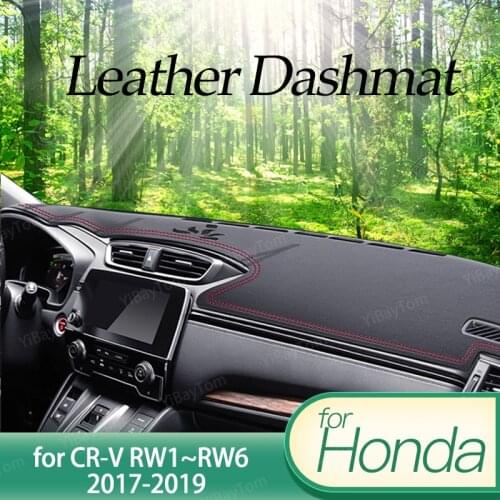 For Honda CR-V RW1~RW6 CR V CRV 2017-2019 Suede Leather Dashmat Dashboard Cover Pad Dash Mat Carpet Car-styling