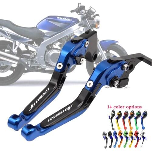 For SUZUKIGS 500F K4 2004-2005 GS500 GS500F GS500 F Motorcycle Folding Extendable Brake Clutch Levers 14 Colors